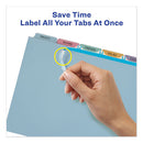 Print And Apply Index Maker Clear Label Plastic Dividers With Printable Label Strip, 5-tab, 11 X 8.5, Assorted Tabs, 1 Set