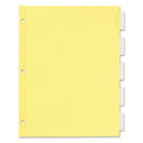 Plastic Insertable Dividers, 5-tab, 11 X 8.5, Clear Tabs, 1 Set