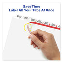 Print And Apply Index Maker Clear Label Dividers, Big Tab, 8-tab, 11 X 8.5, White, 1 Set