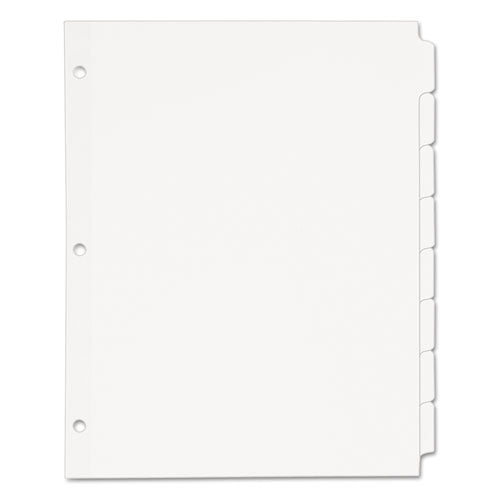 Write And Erase Plain-tab Paper Dividers, 8-tab, 11 X 8.5, White, 24 Sets