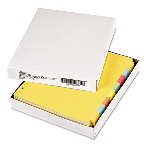 Write And Erase Plain-tab Paper Dividers, 8-tab, 11 X 8.5, Multicolor, 24 Sets