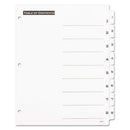 Table 'n Tabs Dividers, 8-tab, 1 To 8, 11 X 8.5, White, White Tabs, 1 Set