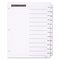 Table 'n Tabs Dividers, 12-tab, Jan. To Dec., 11 X 8.5, White, White Tabs, 1 Set