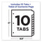 Customizable Table Of Contents Ready Index Dividers With Multicolor Tabs, 10-tab, 1 To 10, 11 X 8.5, Translucent, 1 Set