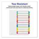 Customizable Toc Ready Index Multicolor Tab Dividers, 10-tab, 1 To 10, 11 X 8.5, White, Contemporary Color Tabs, 1 Set