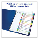 Customizable Toc Ready Index Multicolor Tab Dividers, 15-tab, 1 To 15, 11 X 8.5, White, Contemporary Color Tabs, 1 Set