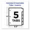 Insertable Big Tab Plastic 2-pocket Dividers, 5-tab, 11.13 X 9.25, Assorted, 1 Set