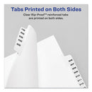 Preprinted Legal Exhibit Side Tab Index Dividers, Avery Style, 10-tab, 1, 11 X 8.5, White, 25/pack