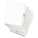 Preprinted Legal Exhibit Side Tab Index Dividers, Avery Style, 10-tab, 4, 11 X 8.5, White, 25/pack