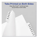 Preprinted Legal Exhibit Side Tab Index Dividers, Avery Style, 10-tab, 10, 11 X 8.5, White, 25/pack