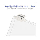 Avery-style Preprinted Legal Bottom Tab Divider, 26-tab, Exhibit A, 11 X 8.5, White, 25/pk