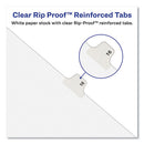 Avery-style Preprinted Legal Bottom Tab Divider, 26-tab, Exhibit I, 11 X 8.5, White, 25/pk