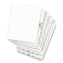 Avery-style Preprinted Legal Bottom Tab Divider, 26-tab, Exhibit K, 11 X 8.5, White, 25/pk