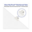 Avery-style Preprinted Legal Bottom Tab Divider, 26-tab, Exhibit K, 11 X 8.5, White, 25/pk