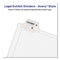 Avery-style Preprinted Legal Bottom Tab Dividers, 26-tab, Exhibit O, 11 X 8.5, White, 25/pack