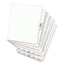 Avery-style Preprinted Legal Bottom Tab Dividers, 26-tab, Exhibit T, 11 X 8.5, White, 25/pack