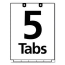 Write And Erase Tab Dividers For Classification Folders, Narrow Bottom Tab, 5-tab, 11 X 8.5, 1 Set