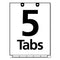 Write And Erase Tab Dividers For Classification Folders, Narrow Bottom Tab, 5-tab, 11 X 8.5, 1 Set
