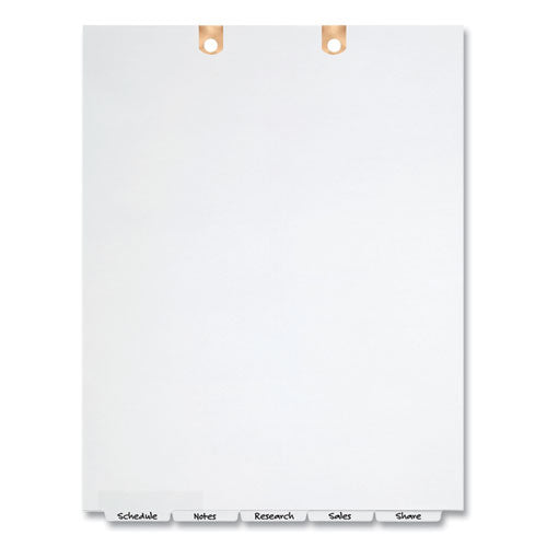 Write And Erase Tab Dividers For Classification Folders, Narrow Bottom Tab, 5-tab, 11 X 8.5, 1 Set