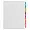 Big Tab Printable White Label Tab Dividers, 5-tab, 11 X 8.5, White, 20 Sets