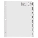 Big Tab Printable Large White Label Tab Dividers, 8-tab, 11 X 8.5, White, 20 Sets