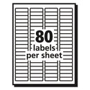 Matte Clear Easy Peel Mailing Labels W/ Sure Feed Technology, Laser Printers, 0.5 X 1.75, Clear, 80/sheet, 10 Sheets/pack