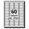 Matte Clear Easy Peel Mailing Labels W/ Sure Feed Technology, Laser Printers, 0.66 X 1.75, Clear, 60/sheet, 10 Sheets/pack