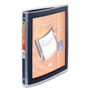 Flexi-view Binder With Round Rings, 3 Rings, 0.5" Capacity, 11 X 8.5, Black