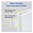 Durable View Binder With Durahinge And Slant Rings, 3 Rings, 1.5" Capacity, 11 X 8.5, White