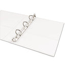 Mini Size Durable View Binder With Round Rings, 3 Rings, 1" Capacity, 8.5 X 5.5, White