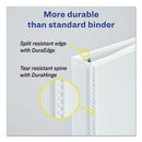 Mini Size Durable View Binder With Round Rings, 3 Rings, 1" Capacity, 8.5 X 5.5, White