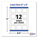 Square Labels With Sure Feed And Trueblock, 2 X 2, White, 300/pack