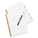 Write And Erase Big Tab Paper Dividers, 5-tab, 11 X 8.5, White, White Tabs, 1 Set