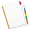 Write And Erase Big Tab Paper Dividers, 8-tab, 11 X 8.5, White, Assorted Tabs,1 Set