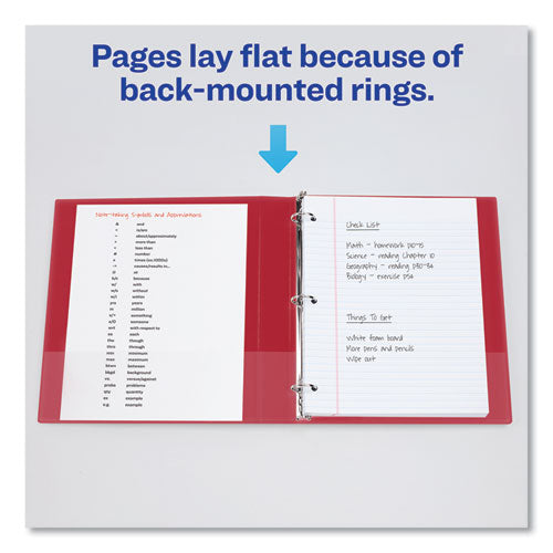 Durable Non-view Binder With Durahinge And Slant Rings, 3 Rings, 3" Capacity, 11 X 8.5, Red