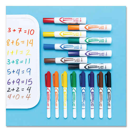 Marks A Lot Pen-style Dry Erase Marker Value Pack, Medium Chisel Tip, Assorted Colors, 24/set (29860)