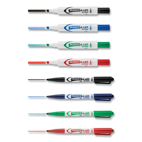 Marks A Lot Desk/pen-style Dry Erase Marker Value Pack, Assorted Broad Bullet/chisel Tips, Assorted Colors, 24/pack (29870)