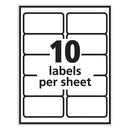 Labels, Laser Printers, 2 X 4, White, 10/sheet, 100 Sheets/box