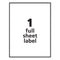 Labels, Laser Printers, 8.5 X 11, White, 100/box