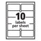 Labels, Laser Printers, 2 X 4, White, 10/sheet, 250 Sheets/box