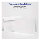 Half-fold Greeting Cards With Envelopes, Inkjet, 65 Lb, 5.5 X 8.5, Textured Uncoated White, 1 Card/sheet, 30 Sheets/box