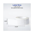 Multipurpose Thermal Labels, 1.13 X 3.5, White, 130/roll, 2 Rolls/pack