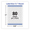 Printable Self-adhesive Permanent Id Labels W/sure Feed, 0.75" Dia, Clear, 400/pk