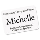 Ecofriendly Adhesive Name Badge Labels, 3.38 X 2.33, White, 160/box