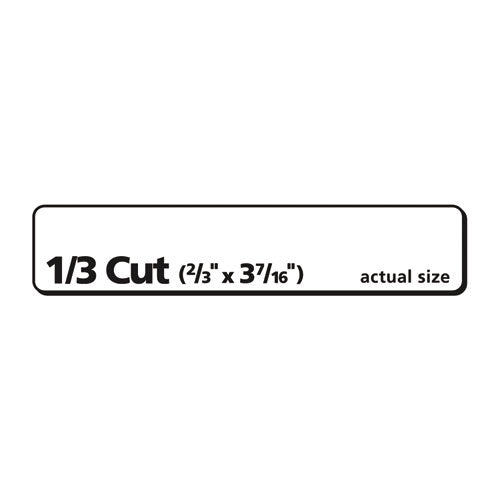 Ecofriendly Permanent File Folder Labels, 0.66 X 3.44, White, 30/sheet, 50 Sheets/pack