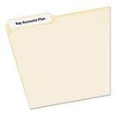 Ecofriendly Permanent File Folder Labels, 0.66 X 3.44, White, 30/sheet, 50 Sheets/pack