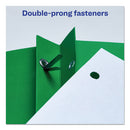 Two-pocket Folder, Prong Fastener, 0.5" Capacity, 11 X 8.5, Green, 25/box