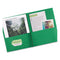 Two-pocket Folder, Prong Fastener, 0.5" Capacity, 11 X 8.5, Green, 25/box