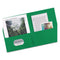 Two-pocket Folder, 40-sheet Capacity, 11 X 8.5, Green, 25/box