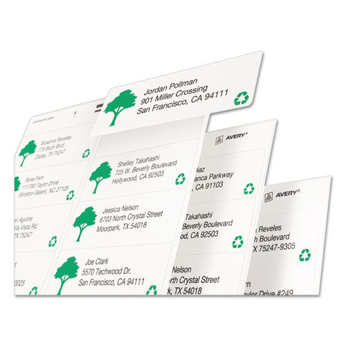 Ecofriendly Mailing Labels, Inkjet/laser Printers, 1 X 2.63, White, 30/sheet, 100 Sheets/pack